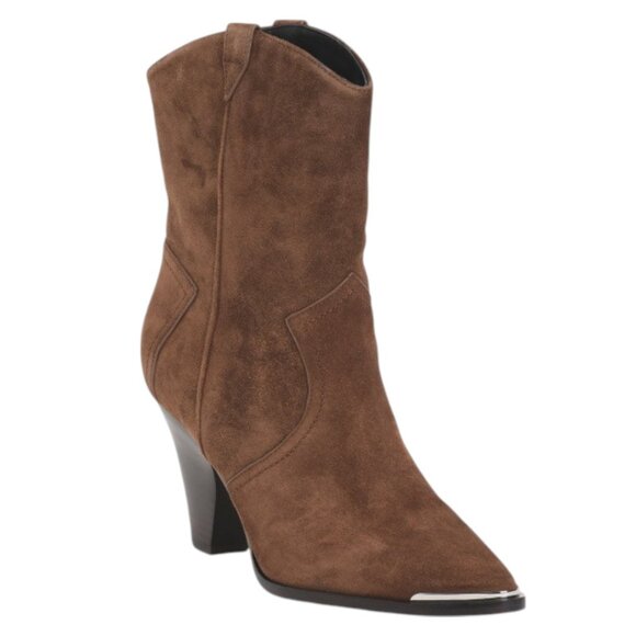 VERONICA BEARD Suede Cody Western Booties